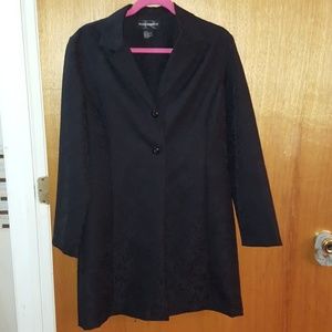 Black dressy coat. 2 button closure